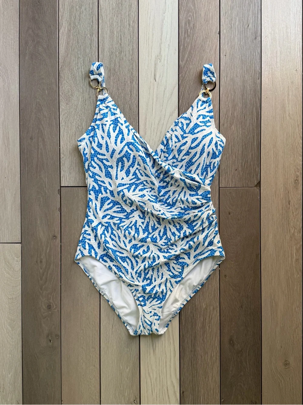 Michael Kors Coral Mosaic One Piece Swimsuit